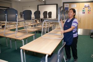 school classroom cleaning